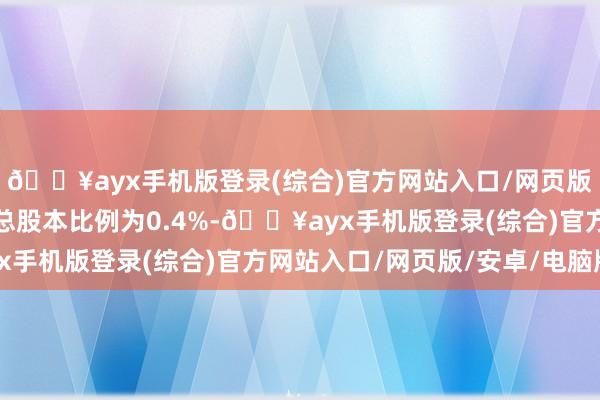 🔥ayx手机版登录(综合)官方网站入口/网页版/安卓/电脑版占公司总股本比例为0.4%-🔥ayx手机版登录(综合)官方网站入口/网页版/安卓/电脑版