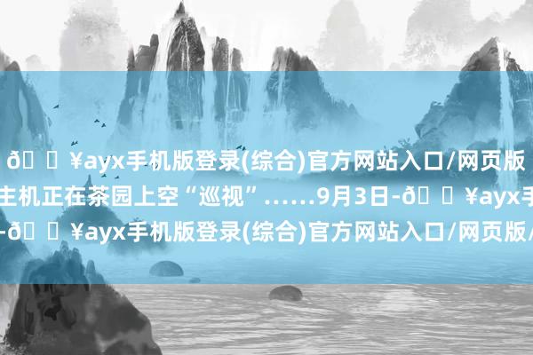 🔥ayx手机版登录(综合)官方网站入口/网页版/安卓/电脑版无东说念主机正在茶园上空“巡视”……9月3日-🔥ayx手机版登录(综合)官方网站入口/网页版/安卓/电脑版